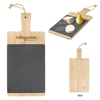 Bamboo & Slate Charchuterie Cutting & Message Board